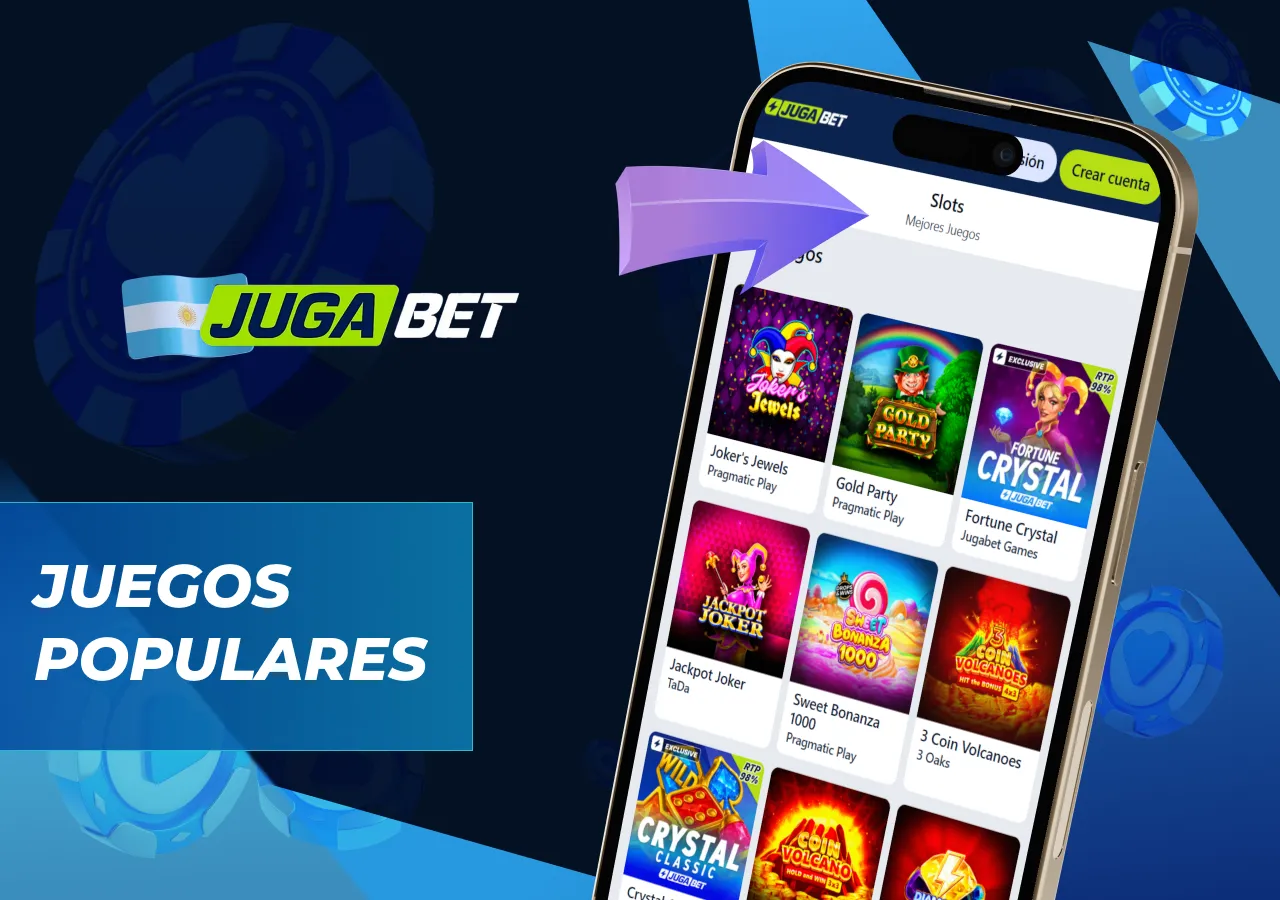Juegos populares disponibles en la aplicación móvil